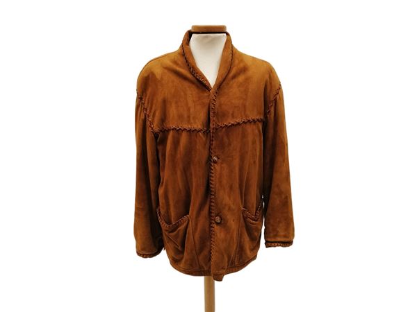 Ermanno Daelli, Men's tobacco-colored suede jacket
