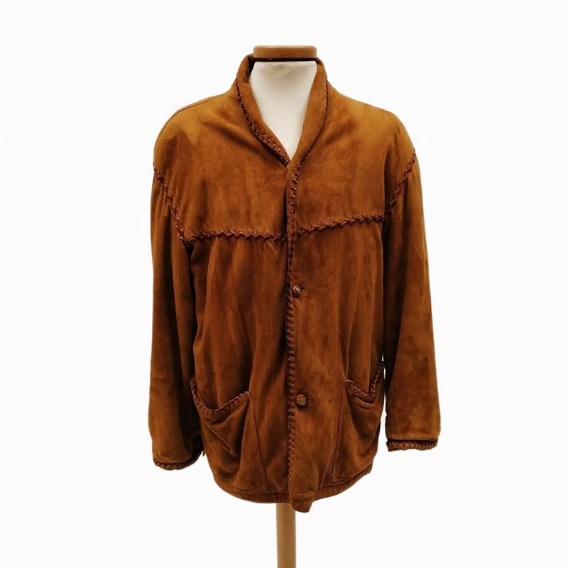 Ermanno Daelli, Giaccone da Uomo in Suede Color Tabacco