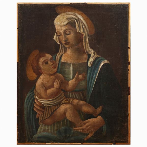 Lot with a religious subject