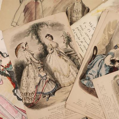 Lotto di Figurini di Moda e Grafica