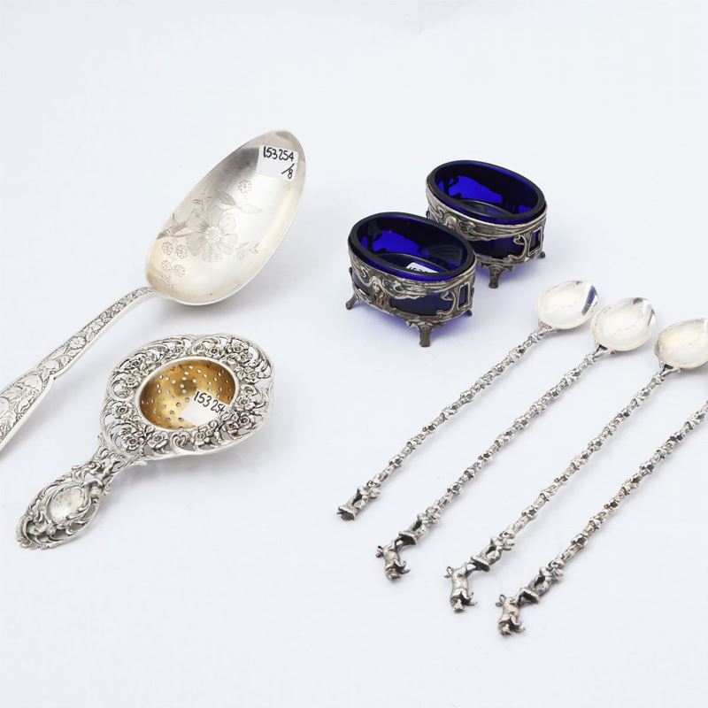 Lotto di argenteria di gusto Liberty