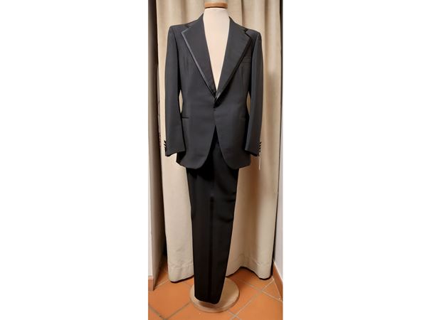 Simon Ackerman by Umberto Zanobetti, black tuxedo for men in wool and mohair