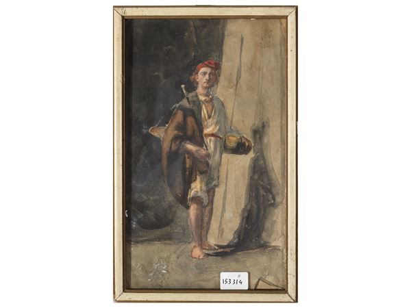 Scuola italiana del XIX secolo : The fisherman  - Auction The art of furnishing - Maison Bibelot - Casa d'Aste Firenze - Milano