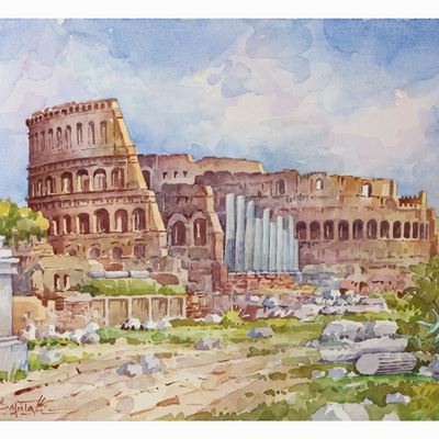 Colosseo - Campagna Toscana