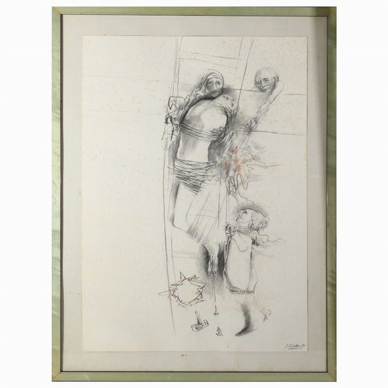 Salvatore Cipolla - Studio per una Deposizione dalla Croce 1991