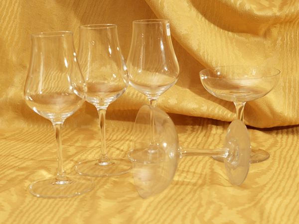Assortment of glass liqueur glasses