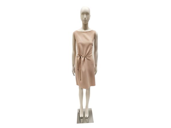 Mila Schon, sleeveless sheath dress in pink wool fabric  (Seventies)  - Auction Vintagemania - Maison Bibelot - Casa d'Aste Firenze - Milano