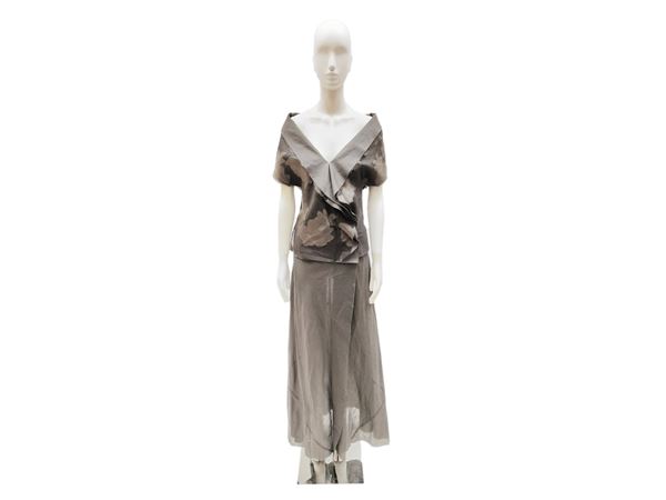 Comme des Garcons, Long dress in silk and cotton