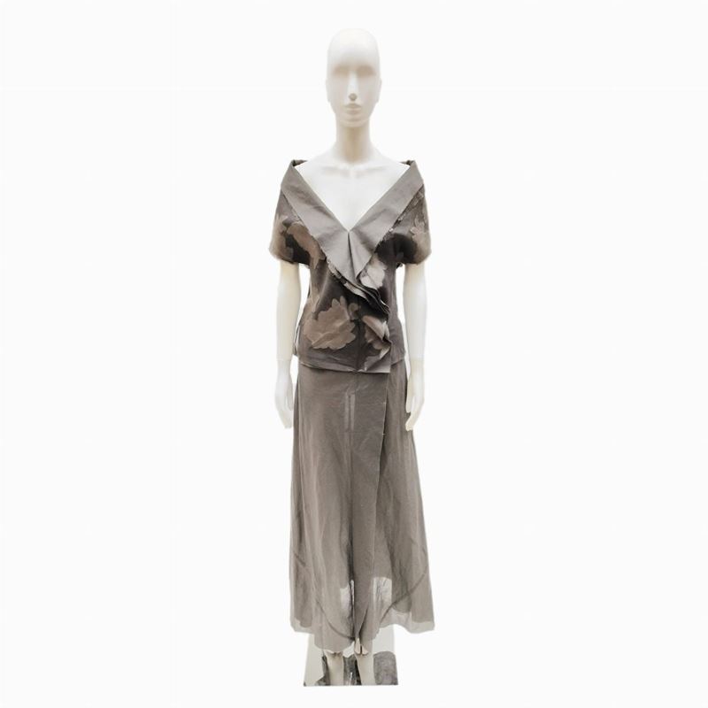 Comme des Garcons, Vestito lungo in seta e cotone