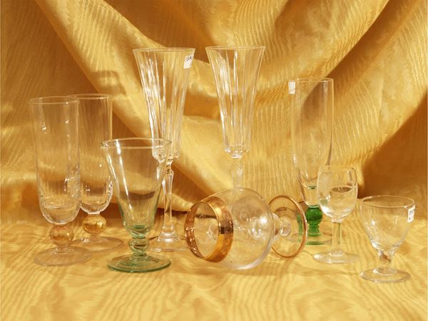 Miscellanea di bicchieri in vetro