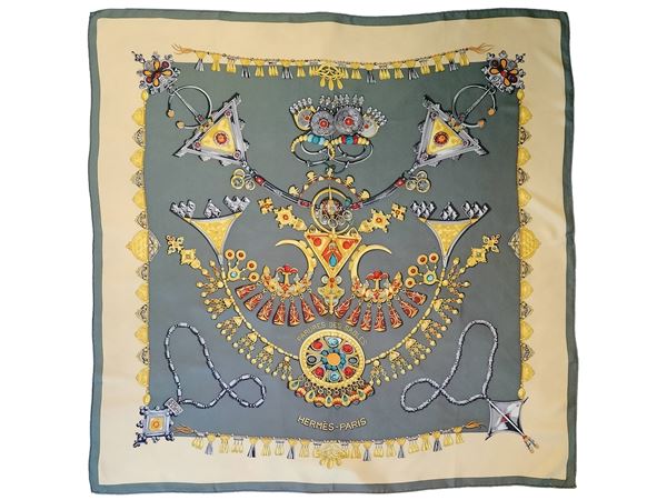 Hermes, 'Parure de Sambles', Silk scarf, Laurence Bourthoumieux