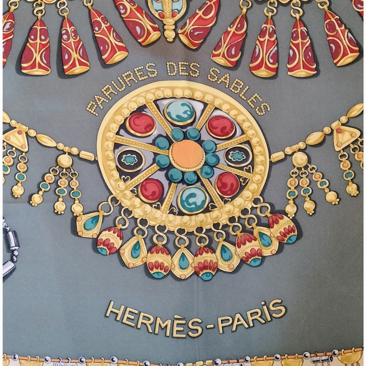 Hermes, 'Parure de Sambles', Foulard in seta, Laurence Bourthoumieux