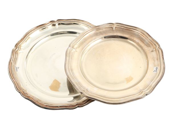 Pair of silver trays, Cesa