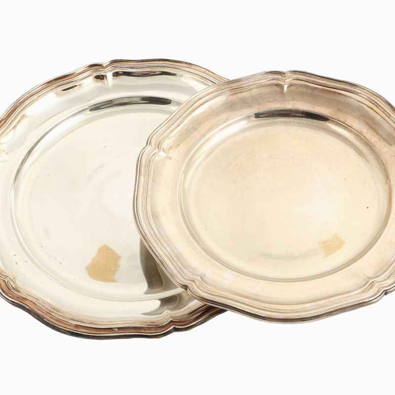 Coppia di vassoi in argento, Cesa