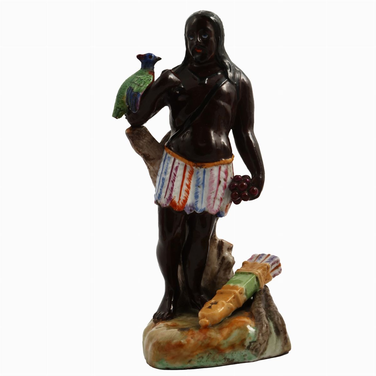 Jacob Petit - Tre Figure Esotiche in Porcellana Policroma, Parigi XIX Secolo