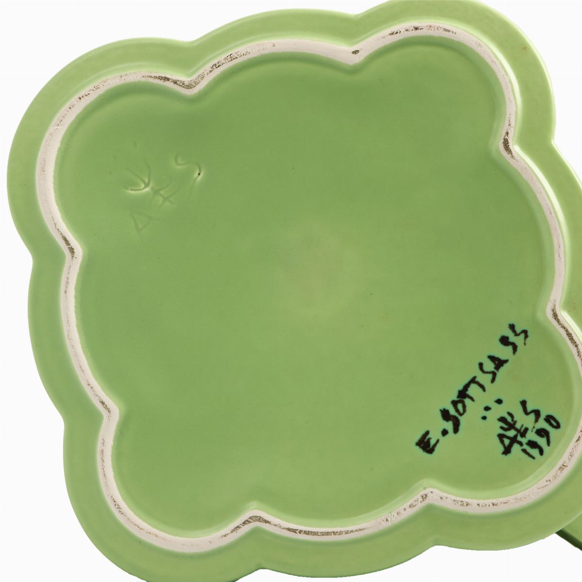 Teiera Basilico in ceramica, produzione Alessio Sarri 1990