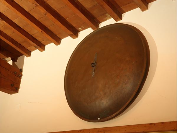 Large metal cauldron