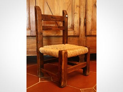 Poltroncina Rustica da Bambino in Noce