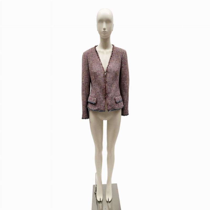 Etro, Giacca in tela di cotone lilla