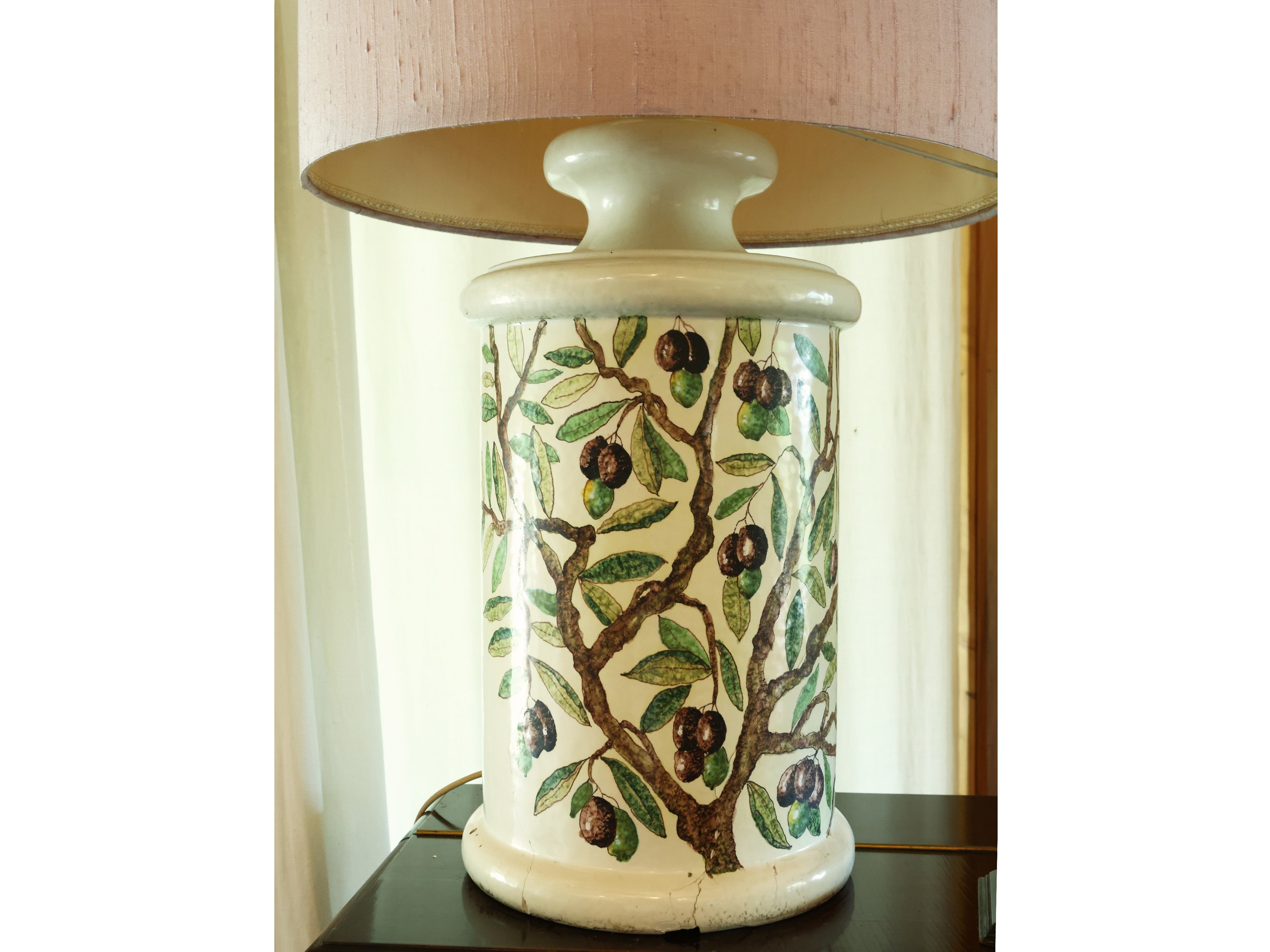 Coppia di Grandi Lumi da Tavolo in Ceramica