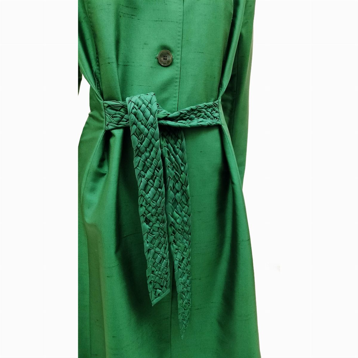 Brioni, Completo in shantung di seta verde