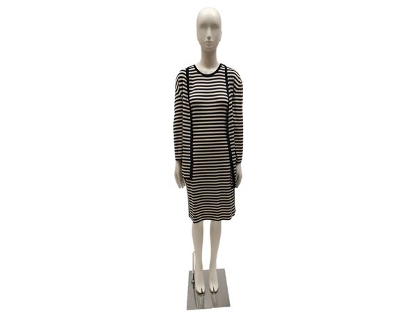 Hermès, Composé in striped silk jersey