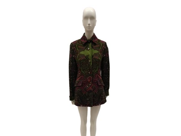 Etro, Jacket in wool fabric with paisley pattern