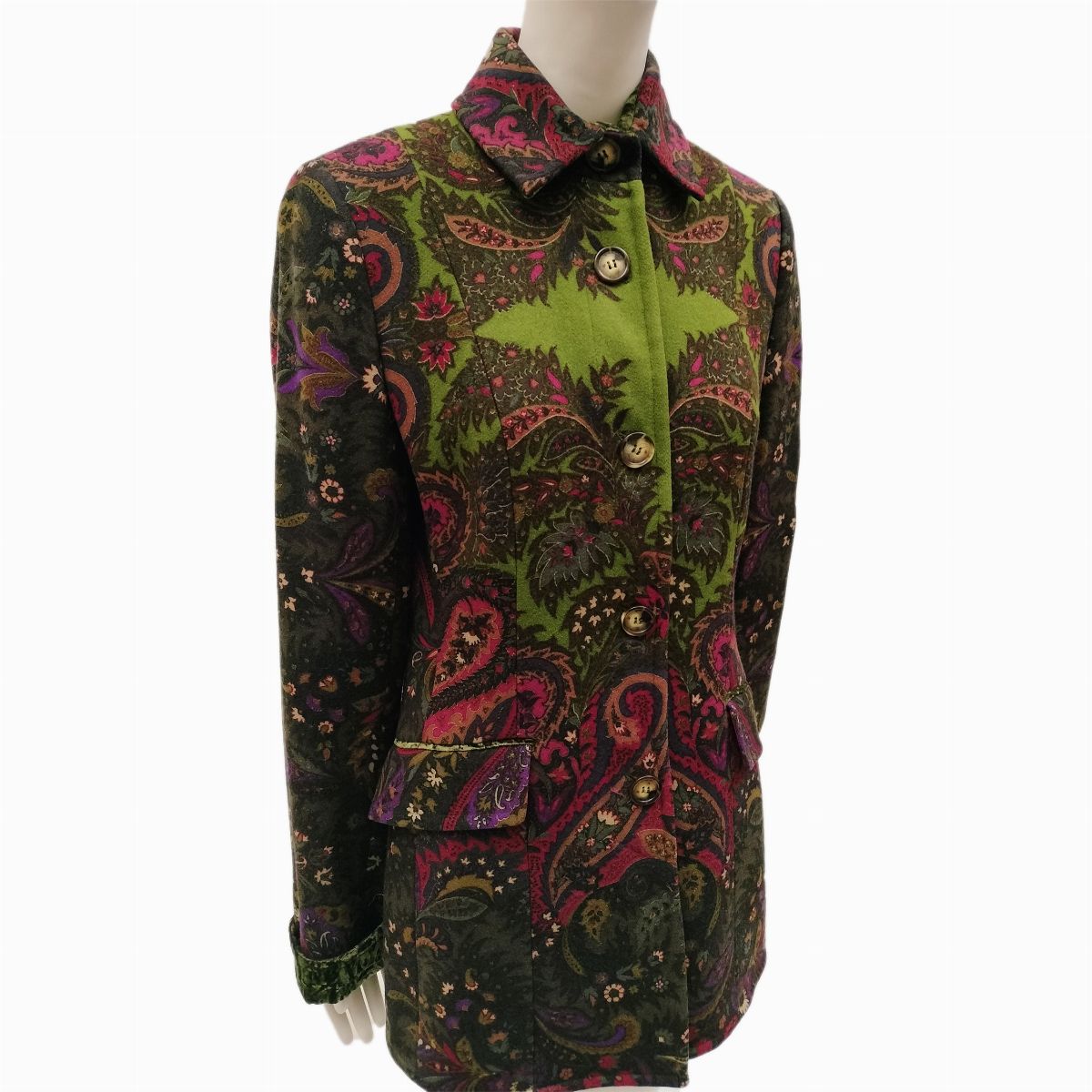 Etro, Giaccone in tessuto di lana a fantasia paisley