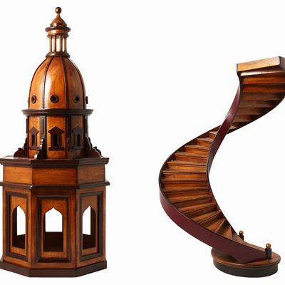 Due Modelli Architettonici in Legno Tenero