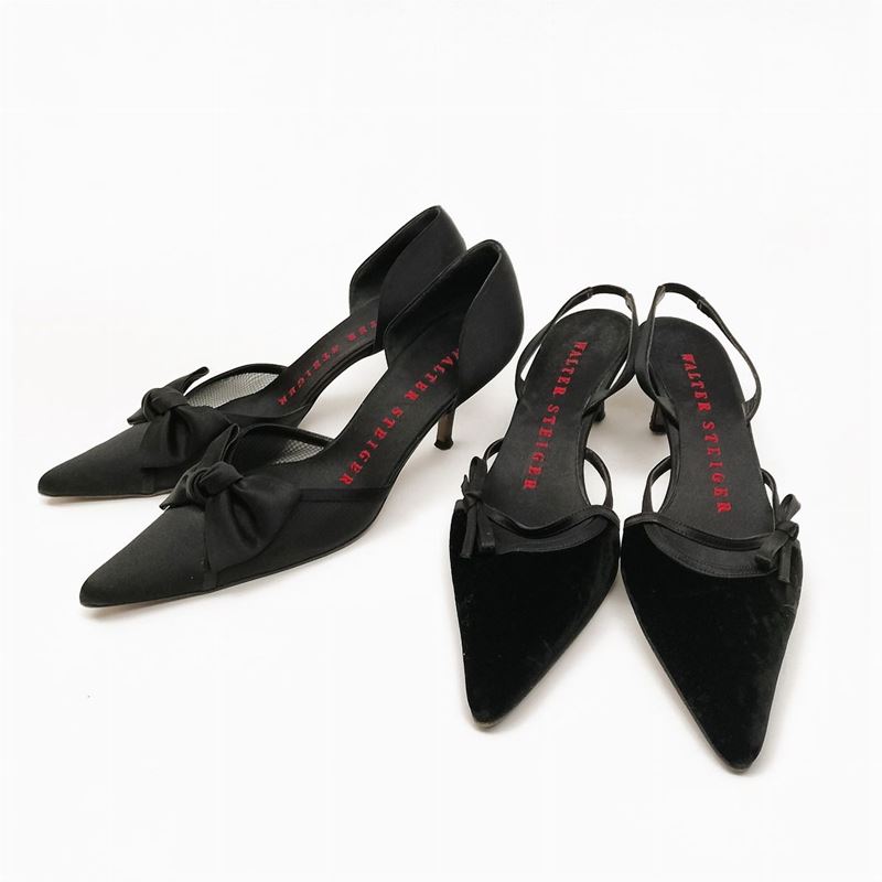 Walter Steiger, due sandali neri da sera