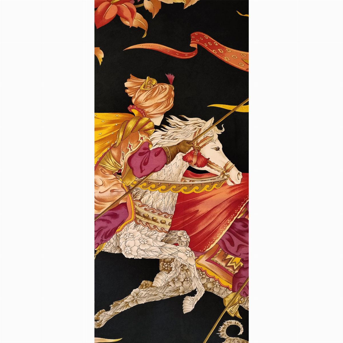 Salvatore Ferragamo, 'Cavalieri', Foulard in seta