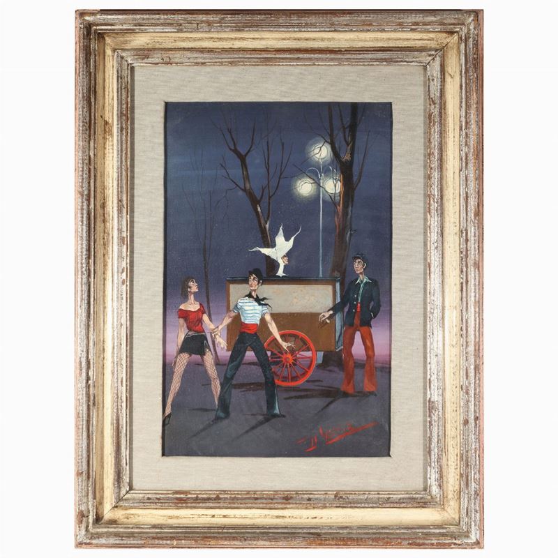 Mario D'elia - Notturno con Figure