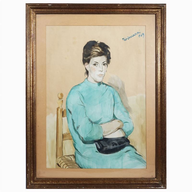 Nino Tirinnanzi - Ritratto Femminile 1969