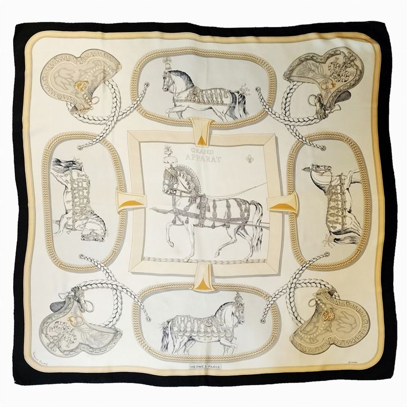 Hermès,'grand Apparat', Foulard in Seta, Jacques Eudel 1962