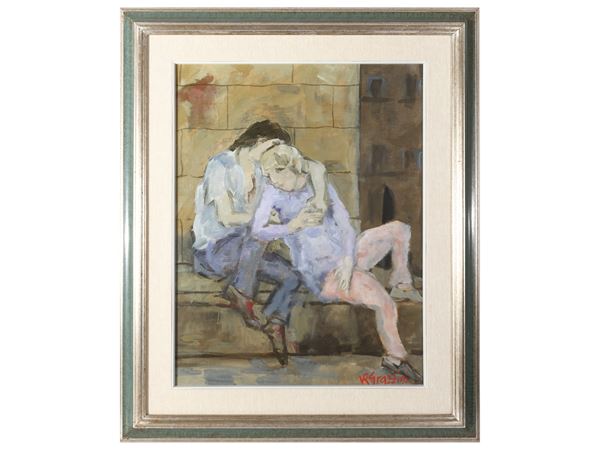 Renzo Grazzini : Couple of lovers  - Auction Modern and Contemporary Art - Maison Bibelot - Casa d'Aste Firenze - Milano