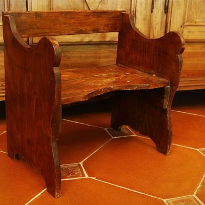 Panchetto Rustico da Bambino in Legno Tenero