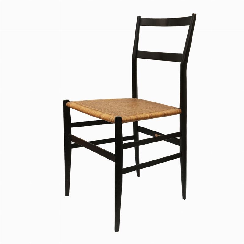 Giò Ponti - Serie di Quattro Sedie 699 Superleggera, Produzione Figli di Amedeo Cassina 1957