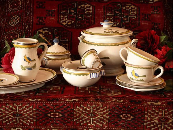 Assortment of earthenware table accessories