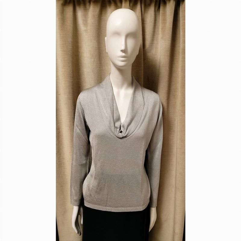 Luisa Spagnoli, Maglia a manica lunga color argento