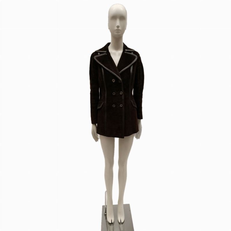 Berrino, Giacca in suede color tabacco