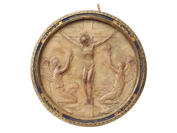 Luigi Luparini - Circular terracotta bas-relief