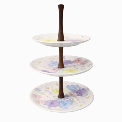 Alzatina in Ceramica e Mogano, Ernestine