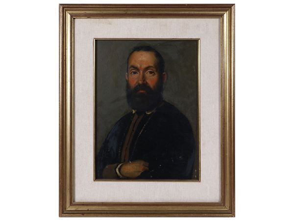 Scuola toscana della fine del XIX secolo : Male character  - Auction The art of furnishing - Maison Bibelot - Casa d'Aste Firenze - Milano