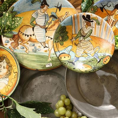 Quattro Piatti in Maiolica, Montelupo
