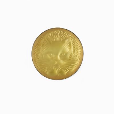 Lalique, Spilla in Cristallo Color Ambra