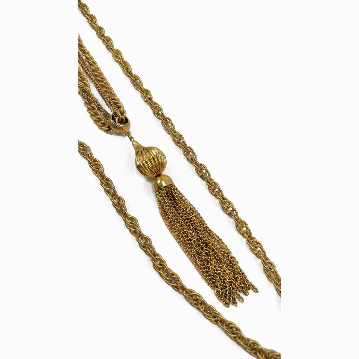 Collana Multifilo in Metallo Giallo