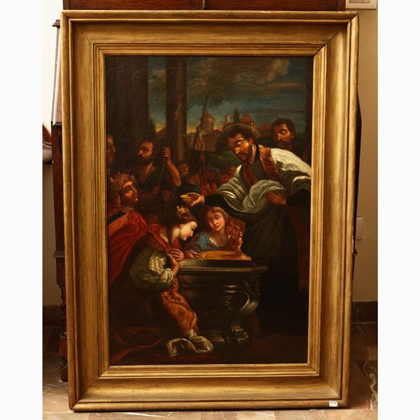 Da Giovanni Battista Gaulli detto il Baciccio - Saint Francis Xavier baptizes an oriental queen