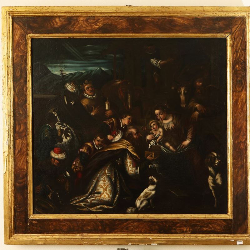 Scuola Veneta del XVII/XVIII Secolo - Adorazione dei Magi