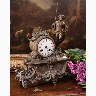 Orologio da Tavolo in Antimonio
