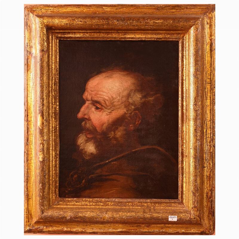 Scuola Genovese del XVII/XVIII Secolo - Ritratto di Uomo con Barba